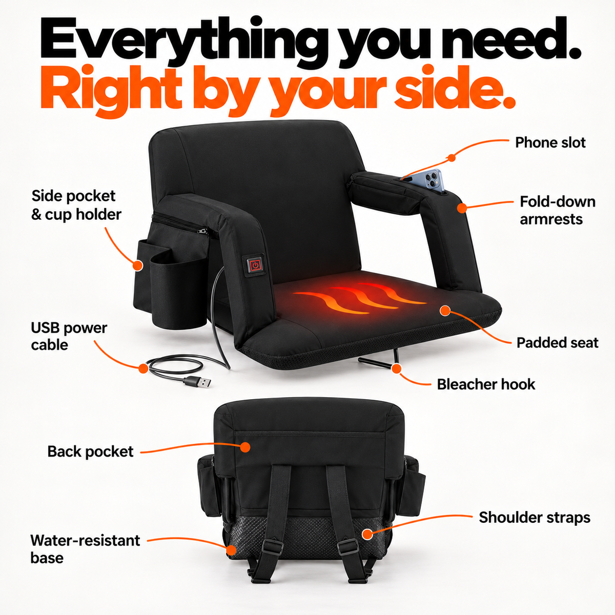 Mireva Warm Heated Stadium Seat