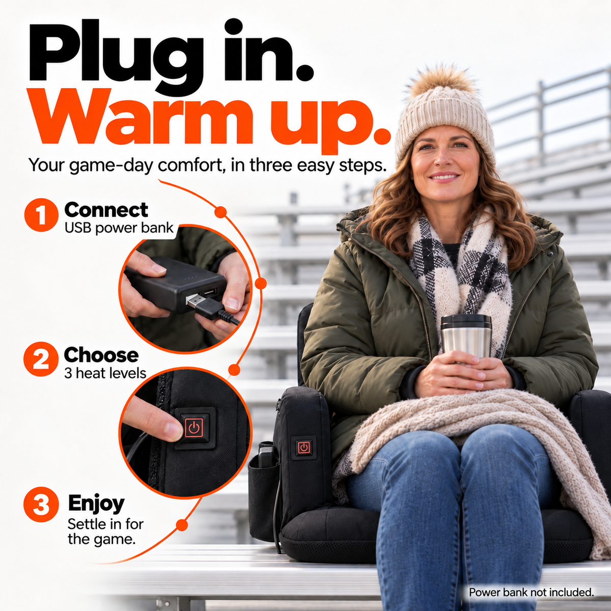 Mireva Warm Heated Stadium Seat